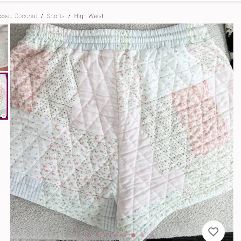 Sun-kissed Coconut “ Penny “ Sun-kissed Coconut Quilted Shorts S1 - Picture 6 of 8